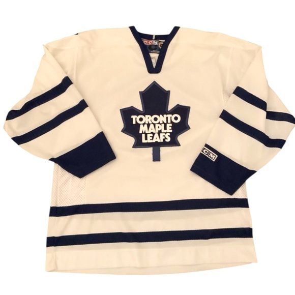 TORONTO MAPLE LEAFS NHL Vintage White Home 2000-2007 Hockey Jersey OG CCM SZ L/G - Picture 1 of 16
